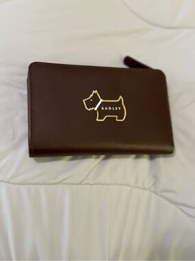 Dark brown Radley London smooth leather wallet